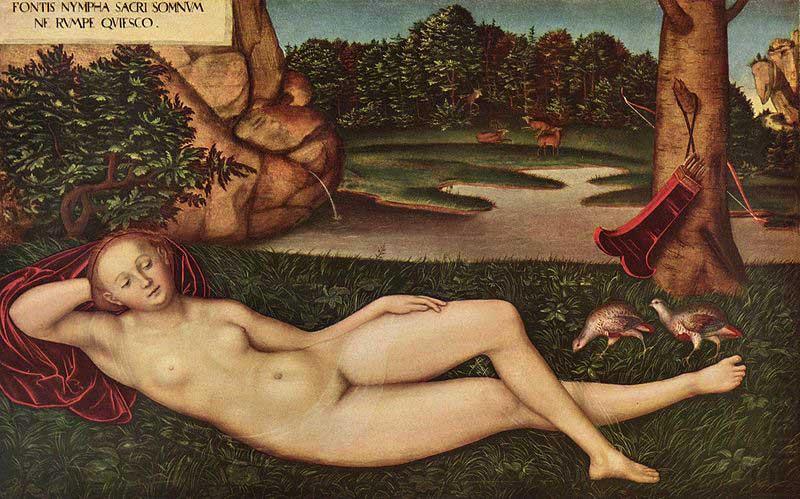 Lucas Cranach Ruhende Quellnymphe china oil painting image